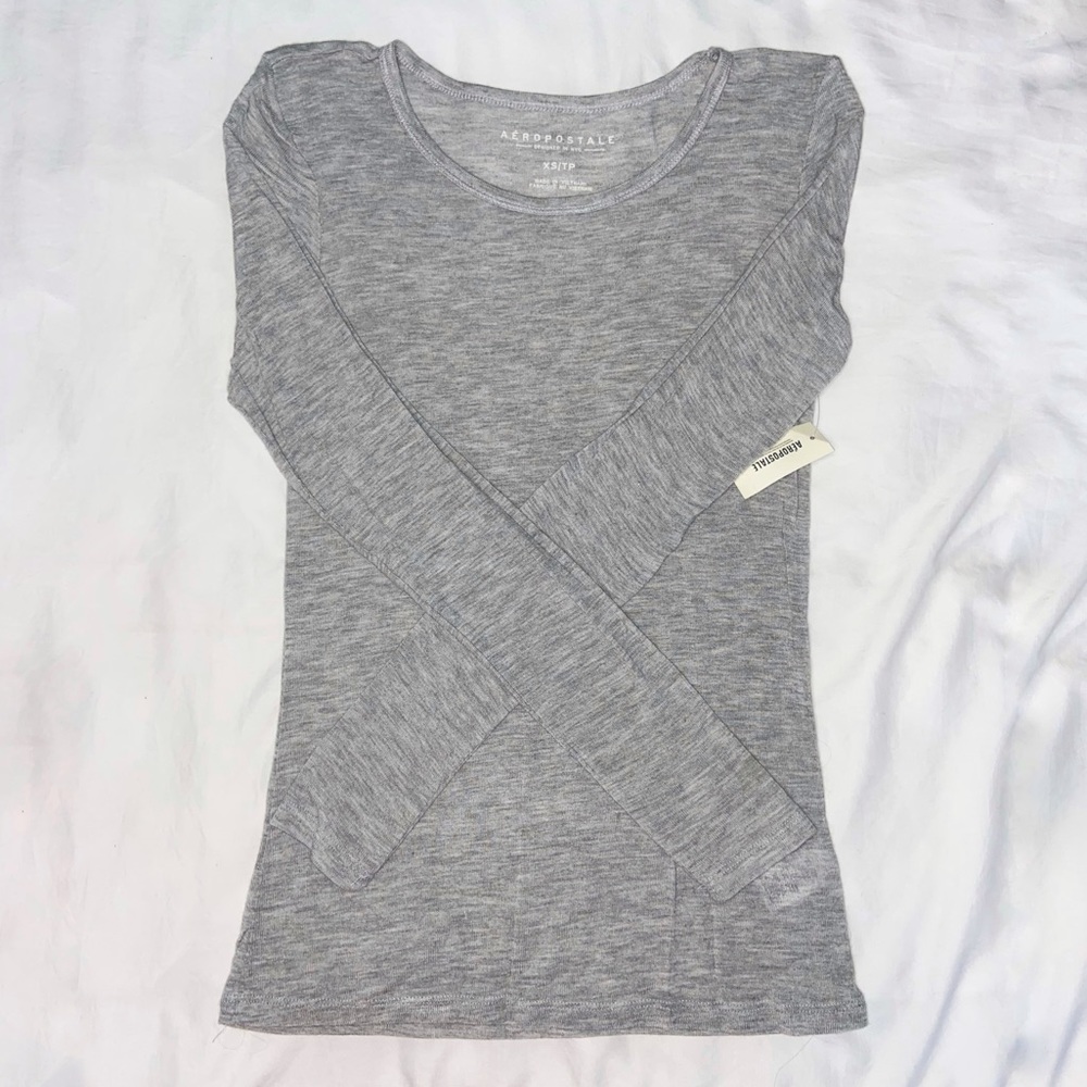 Grey Aéropostale Long Sleeve Short